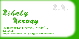 mihaly mervay business card